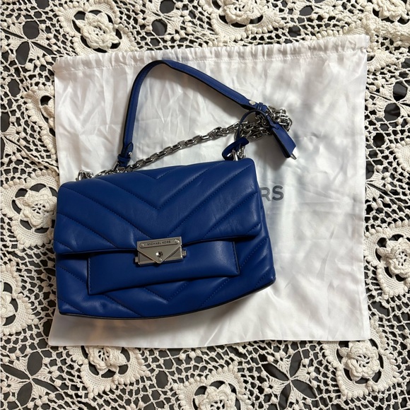 Michael Kors Handbags - Michael Kors Cece Quilted Convertible Leather Bag Sapphire Blue w/Dust Bag